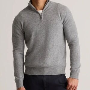 NWT Report Collection cashmere touch Men's Gray Zip-Up Sweater